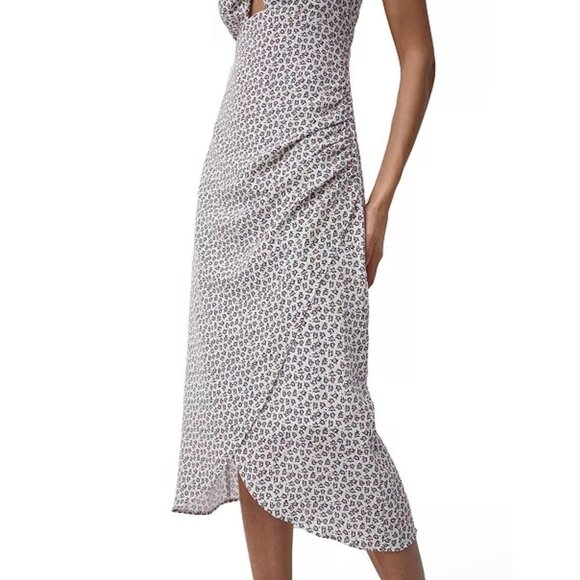 French‎ Connection Floral Midi Dress Sweetheart Neckline Adjustable Straps Sz 12 - Picture 15 of 16